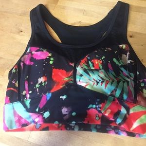 💚 Nanette Lapore sport bra  XS floral print